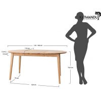 KATMANDU MEBLE - ORBETELLO Stół okrągły rozkładany 110-160 | Dąb | KULSR110