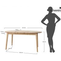 KATMANDU MEBLE - ORBETELLO Stół okragły rozkładany 90-140 | Dąb | KULSR9050