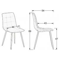STEMA - Krzesło CN-6004 | Szary