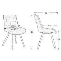 STEMA - Krzesło CN-6025 | Szary