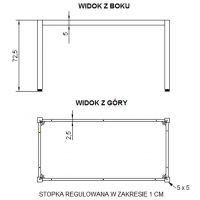 STEMA - Stelaż ramowy do biurka lub do stołu NY-A057-116K | 116 x 66 cm