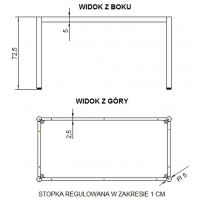 STEMA - Stelaż ramowy do biurka lub do stołu NY-A057-76-O | 76 x 76 cm