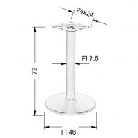 STEMA - Podstawa do stolika NY-B005 | Chromowana | Wysokość 72 cm | Fi 46 cm