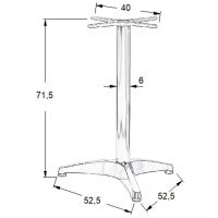 STEMA - Podstawa do stolika SH-7002/A | Aluminiowa | Wysokość 71,5 cm