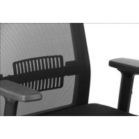 STEMA - Fotel obrotowy RIVERTON M/L | Czarno - Czarny | Z wysuwem siedziska