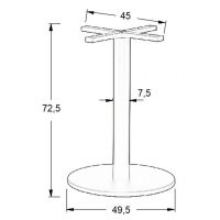 STEMA - Podstawa do stolika SH-5001-7/B | Metalowa | Wysokość 72,5 cm