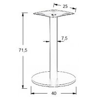 STEMA - Podstawa do stolika SH-2010-1/B | Metalowa | Wysokość 71,5 cm