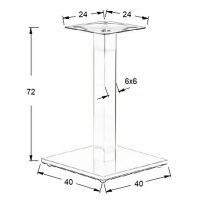 STEMA - Podstawa do stolika SH-2011-1/60/B | Metalowa | Wysokość 72 cm