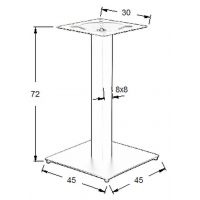 STEMA - Podstawa do stolika SH-2011-2/B | Metalowa | Wysokość 72 cm