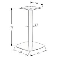 STEMA - Podstawa do stolika SH-3050-2/A | Metalowa | Wysokość 73 cm