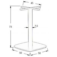 STEMA - Podstawa do stolika SH-3050-3/B | Metalowa | Wysokość 73 cm