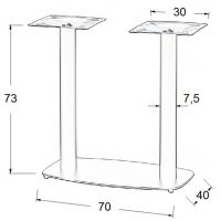 STEMA - Podstawa do stolika SH-3052/B | Metalowa | Wysokość 73 cm