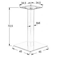 STEMA - Podstawa do stolika SH-5002-5/A | Metalowa | Wysokość 72,5 cm