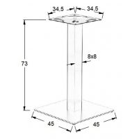 STEMA - Podstawa do stolika SH-5002-5/B | Metalowa | Wysokość 73 cm