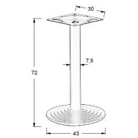 STEMA - Podstawa do stolika SH-5005-1/B | Żeliwna | Wysokość 72 cm