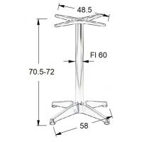 STEMA - Podstawa do stolika SH-7003-1/A | Aluminiowa | Wysokość 70,5 cm