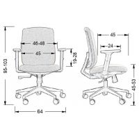 STEMA - Fotel obrotowy ZN-605-B | Tkanina 30