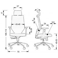 STEMA - Fotel obrotowy ZN-805-C | Tkanina 30 | Z wysuwem siedziska