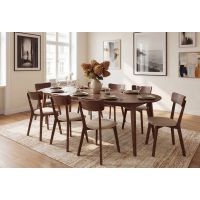 KATMANDU MEBLE - ORBETELLO Stół okrągły rozkładany 110-210 | Tabacco | KULSR1102x50T