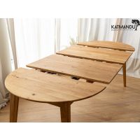 KATMANDU MEBLE - ORBETELLO Stół okrągły rozkładany 110-210 | Dąb | KULSR1102x50