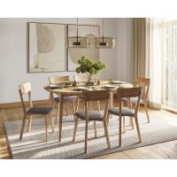 KATMANDU MEBLE - ORBETELLO Stół okragły rozkładany 90-140 | Dąb | KULSR9050