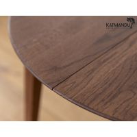 KATMANDU MEBLE - ORBETELLO Stół okragły rozkładany 90-140 | Tabacco | KULSR9050T