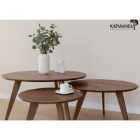 KATMANDU MEBLE - ORBETELLO Ława okrągła 50 | Tabacco | 3SORB50T