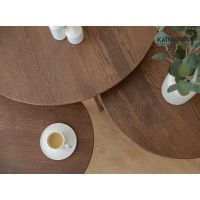 KATMANDU MEBLE - ORBETELLO Ława okrągła 50 | Tabacco | 3SORB50T