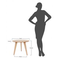 KATMANDU MEBLE - ORBETELLO Ława okragła 50 | Dąb | 3SORB50