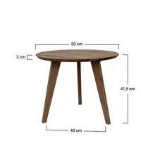 KATMANDU MEBLE - ORBETELLO Ława okrągła 50 | Tabacco | 3SORB50T