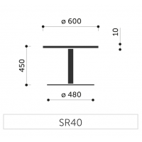 PROFIM - Stolik Okolicznościowy SR40 | Okrągły | Wysokość 45 cm