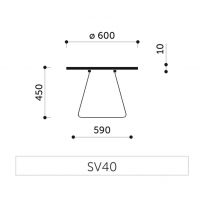 PROFIM - Stolik Okolicznościowy SV40 | Okrągły | Wysokość 45 cm | Stelaż Metalowy
