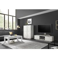 MC AKCENT - CARRARA Stolik kawowy | 329100N | Biały Mat Marmur