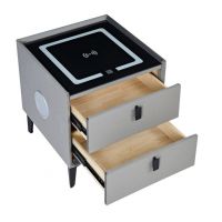 FURNITEX - SMART Szafka nocna SN11-FX | Szary Velvet Riviera 91 | DOSTĘPNE OD RĘKI