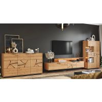 KATMANDU MEBLE - TIRANO Komoda RTV wisząca | Plaster drewna | Dąb olejowany | ZITIR04H