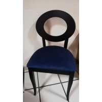 HALEX - UNO Krzesło czarne | Tkanina Fancy 79 | 4 sztuki | DOSTĘPNE OD RĘKI