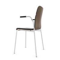 NOWY STYL - VAPAA Krzesło Ramowe FRAME CHAIR 4L W HB | Sklejka bukowa / Bejcowana z nakładkami tapicerowanymi | Podłokietniki | Wysokie oparcie