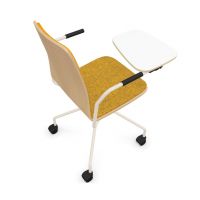 NOWY STYL - VAPAA Krzesło Ramowe FRAME CHAIR 4S W HB | Sklejka bukowa / Bejcowana z nakładkami tapicerowanymi | Podłokietniki | Wysokie oparcie