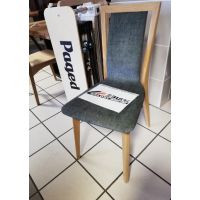 PAGED - VASCO Krzesło | Dąb naturalny 100 | Tkanina King 7 | 2 sztuki | DOSTĘPNE OD RĘKI