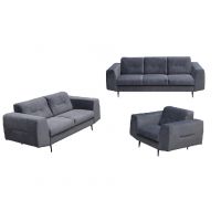 Mars Meble - VENEZIA ZESTAW WYPOCZYNKOWY 3+2+1 Bez funkcji | DARK GREY | PROMOCJA