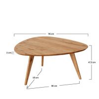 KATMANDU MEBLE - ORBETELLO Ława owalna 96 | Dąb | 3SORB59