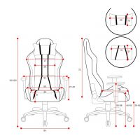 DIABLO CHAIRS - DIABLO X-HRON KIDS Fotel Obrotowy | Czarno-Czerwony | DOSTĘPNY OD RĘKI