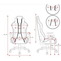 DIABLO CHAIRS - DIABLO X-ONE 2.0 NORMAL Fotel Obrotowy | Czarno-Czerwony | DOSTĘPNY OD RĘKI
