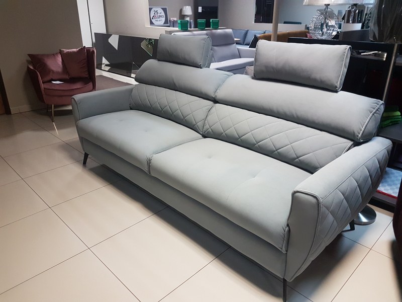 FENIKS MEBLE - SCANDIC Sofa 3F z funkcją spania + 2x zagłówek | MATT VELVET 85 | DOSTĘPNA OD RĘKI