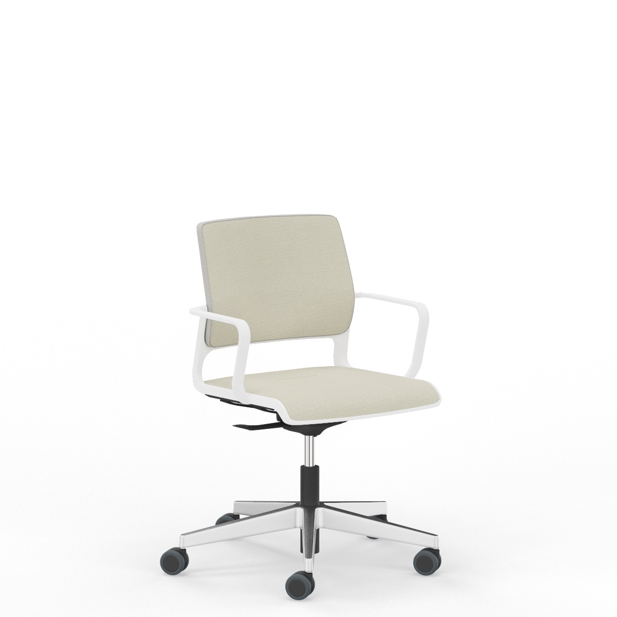 NOWY STYL - XILIUM Fotel Obrotowy Konferencyjny SWIVEL CHAIR UPH WHITE | Oparcie - Tapicerowane
