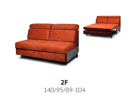 WERXAL - DANTE System 2F Sofa z funkcją spania, bez pojemnika