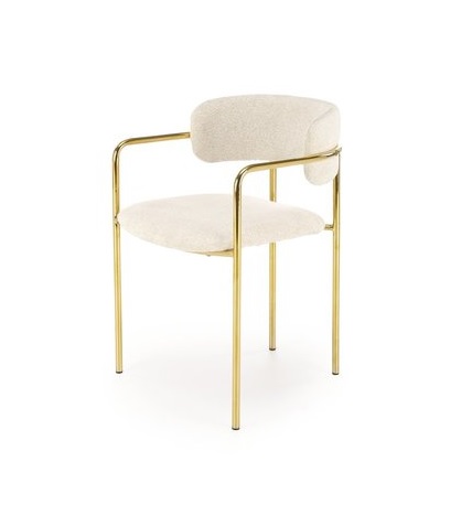 HALMAR - K537 Krzesło | Kremowy | Złoty