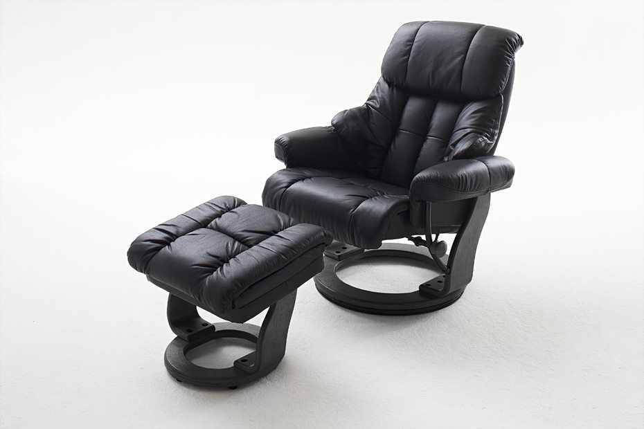 MC AKCENT - CALGARY Fotel Relax | Czarny | Stelaż Czarny | 64023SX5
