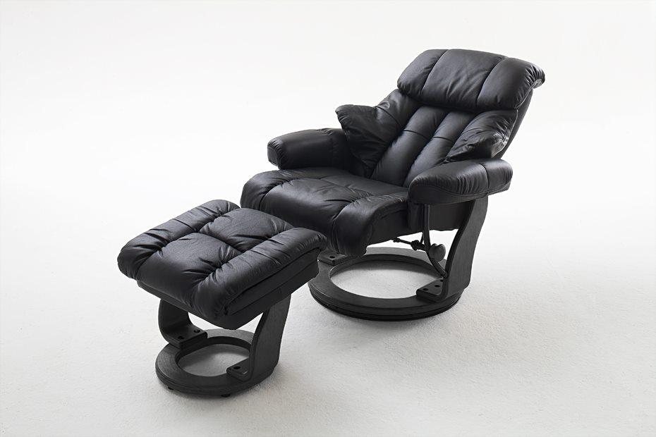 MC AKCENT - CALGARY Fotel Relax | Czarny | Stelaż Czarny | 64023SX5