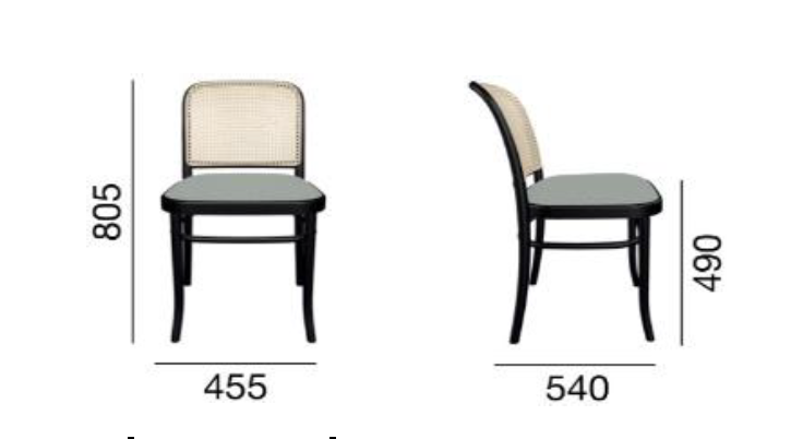 FAMEG - A-811/1 Krzesło | siedzisko tapicerowane | oparcie wyplatane